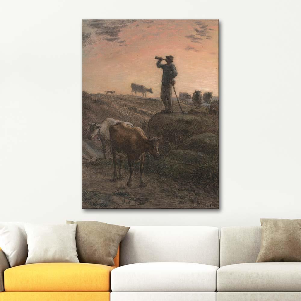 Jean-François Millet Eve Dönüş Çağrısı Kanvas Tablo