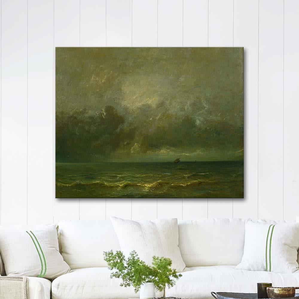 Jules Dupre Fırtına Öncesi Sessizlik Kanvas Tablo