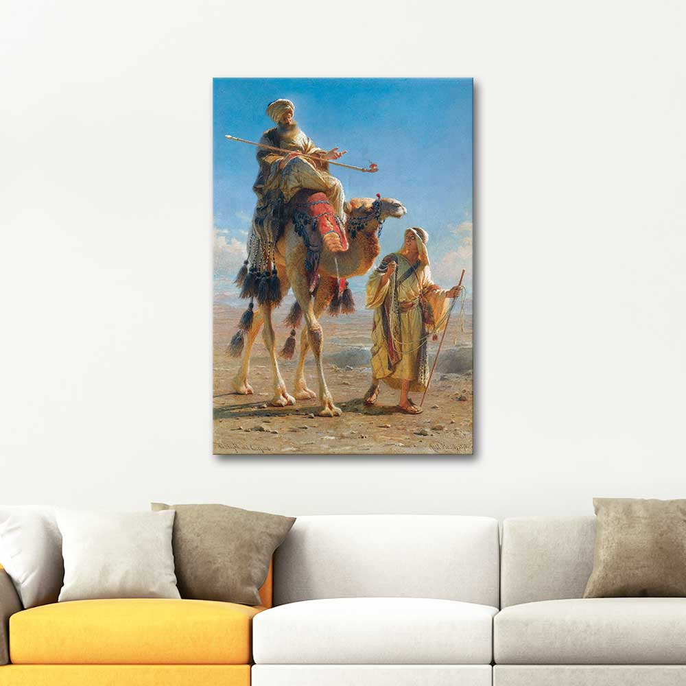 Carl Haag Şeyh ve Rehberi Kanvas Tablo