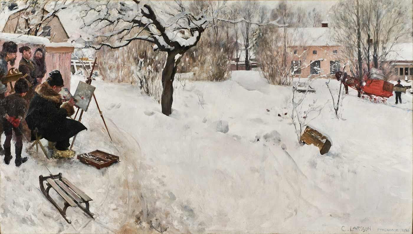Carl Larsson Açık Hava Ressamı Kanvas Tablo