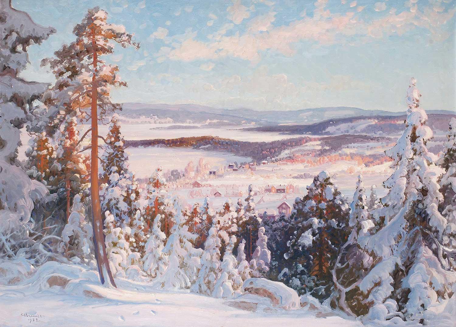 Winter Landscape by Carl Ludwig Brandt