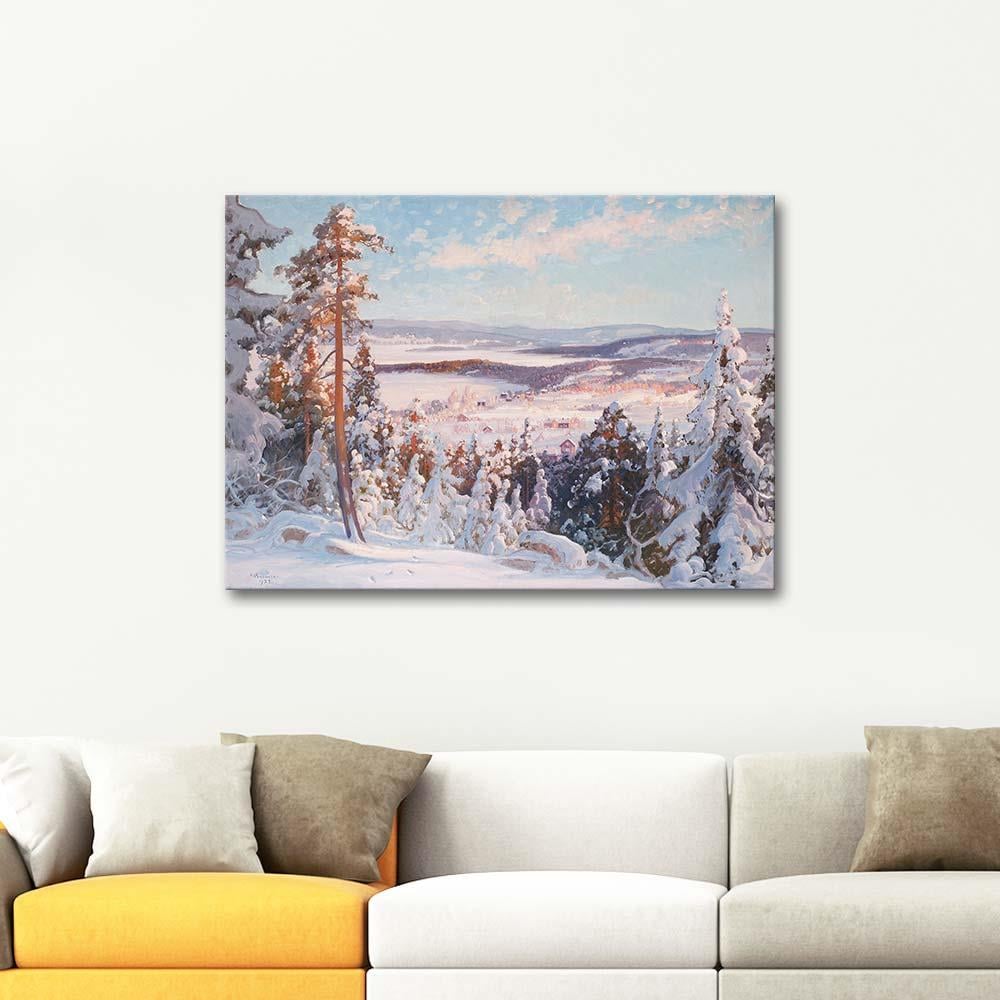 Carl Ludwig Brandt Winter Landscape Art Print