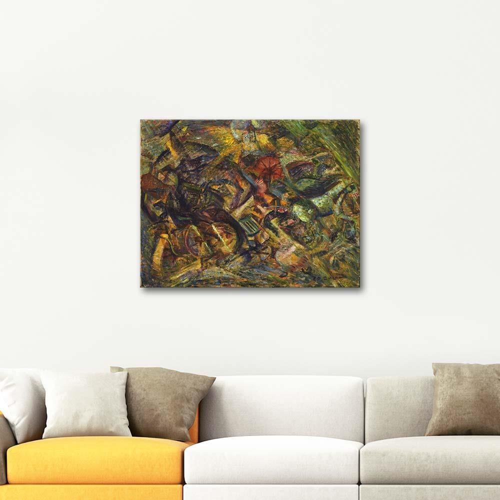 Carlo Carra Taksi Sarsıntısı Kanvas Tablo