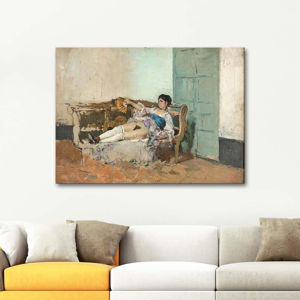 Mariano Fortuny Marsal Carmen Bastian Kanvas Tablo