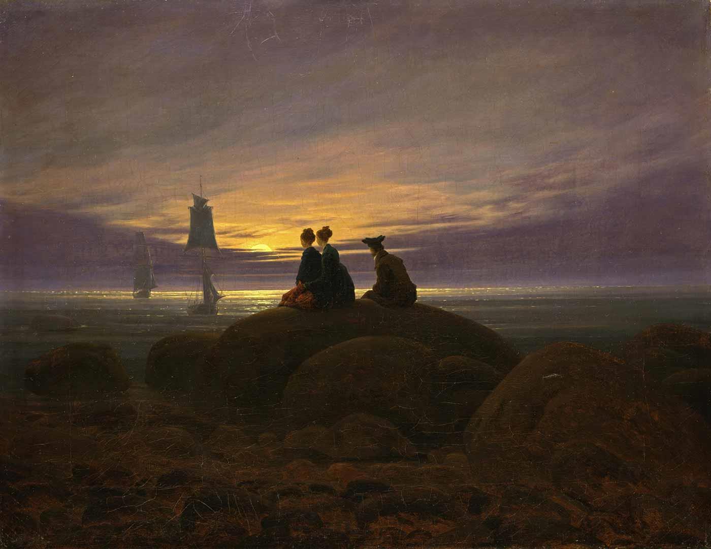 Moonrise Over The Sea by Caspar David Friedrich