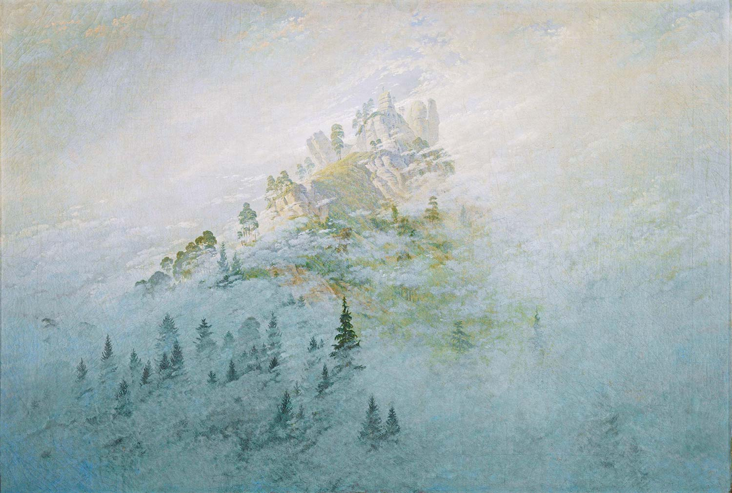 Caspar David Friedrich Morning Mist In The Mountains Art Print