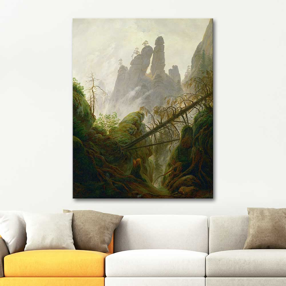 Caspar David Friedrich Rock Gate in Maratane Art Print