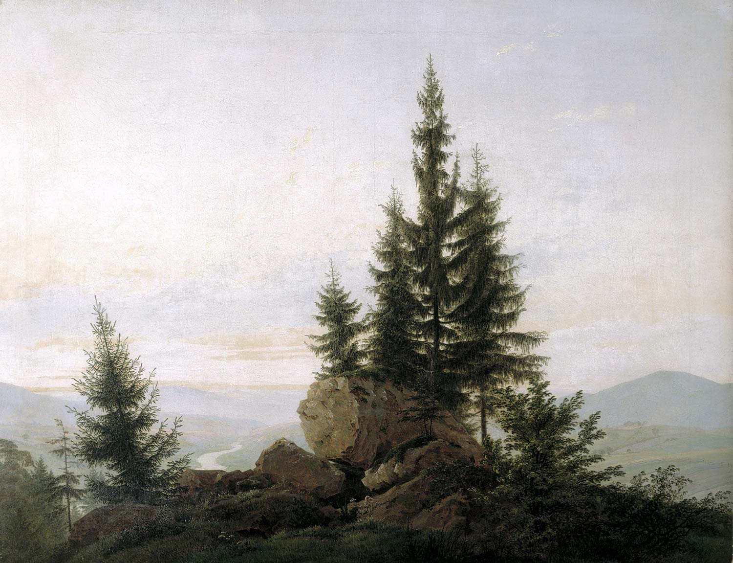 View Of The Elbe Valley by Caspar David Friedrich