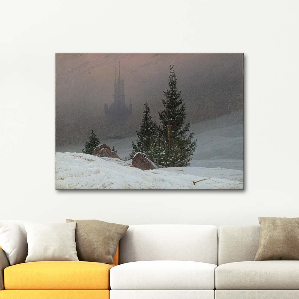 Caspar David Friedrich Winter Landscape Art Print