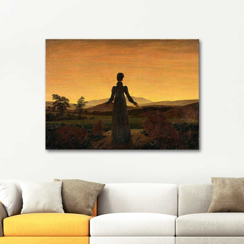 Caspar David Friedrich Woman Before the Rising Sun Art Print