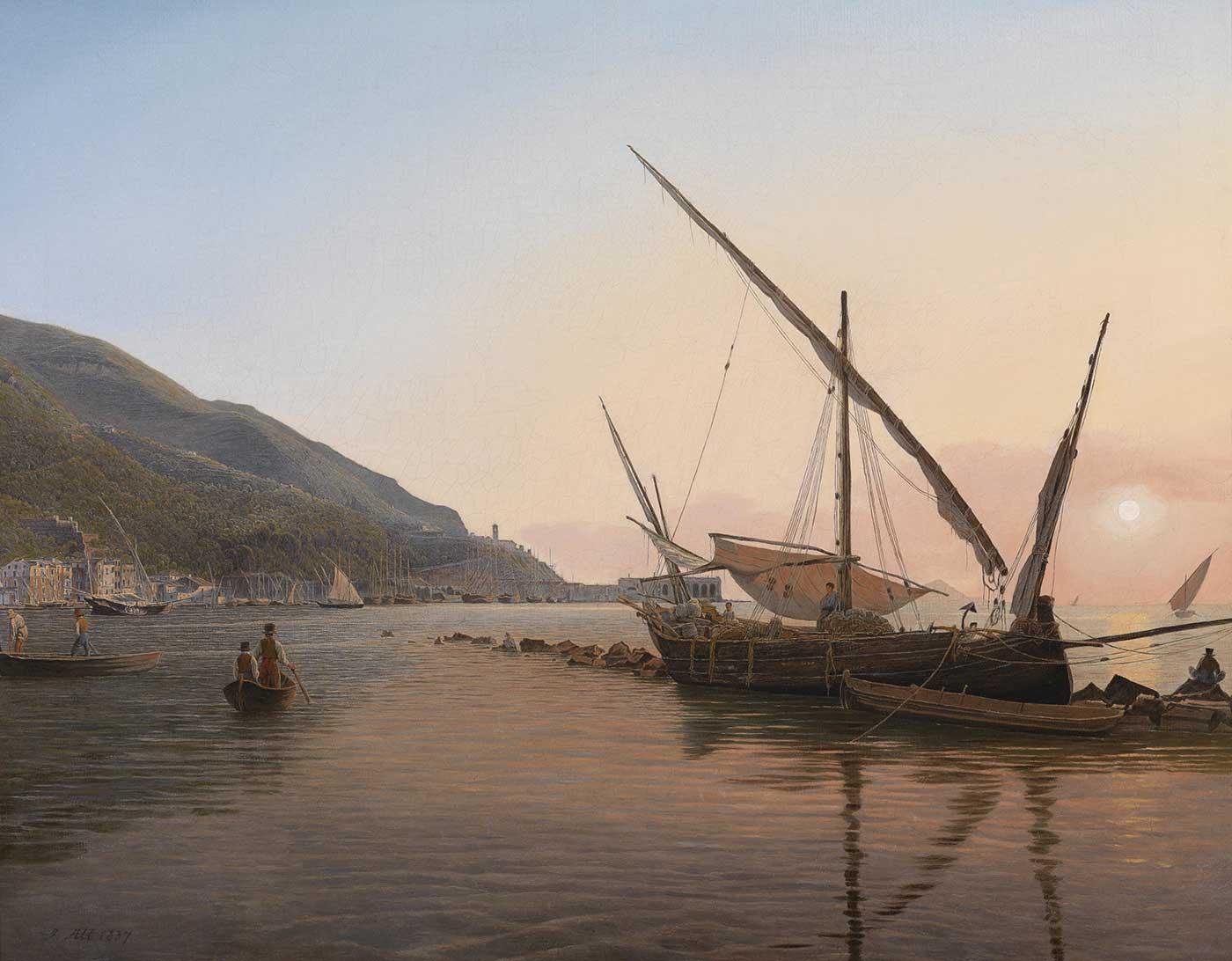 Castellammare am Golf von Neapel by Jakob Alt as Art Print