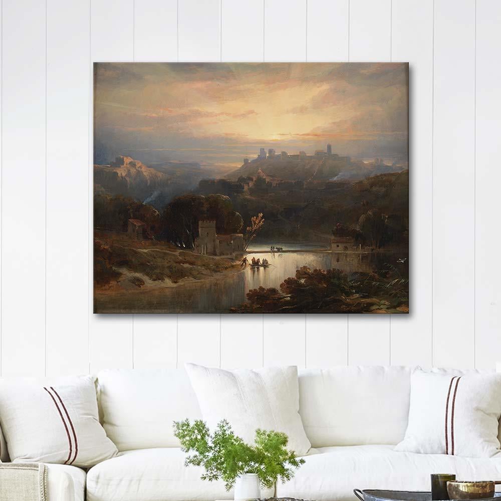 David Roberts Alcalá de Guadaira Kalesi Kanvas Tablo