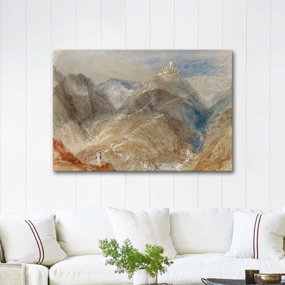 Castle on Height near Geneva by Joseph Mallord William Turner as Art Print