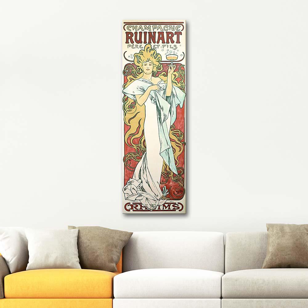 Champagne Ruinart by Alphonse Mucha as Art Print