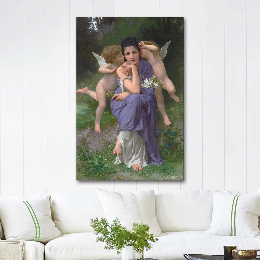 William Adolphe Bouguereau İlkbahar Şarkıları Kanvas Tablo