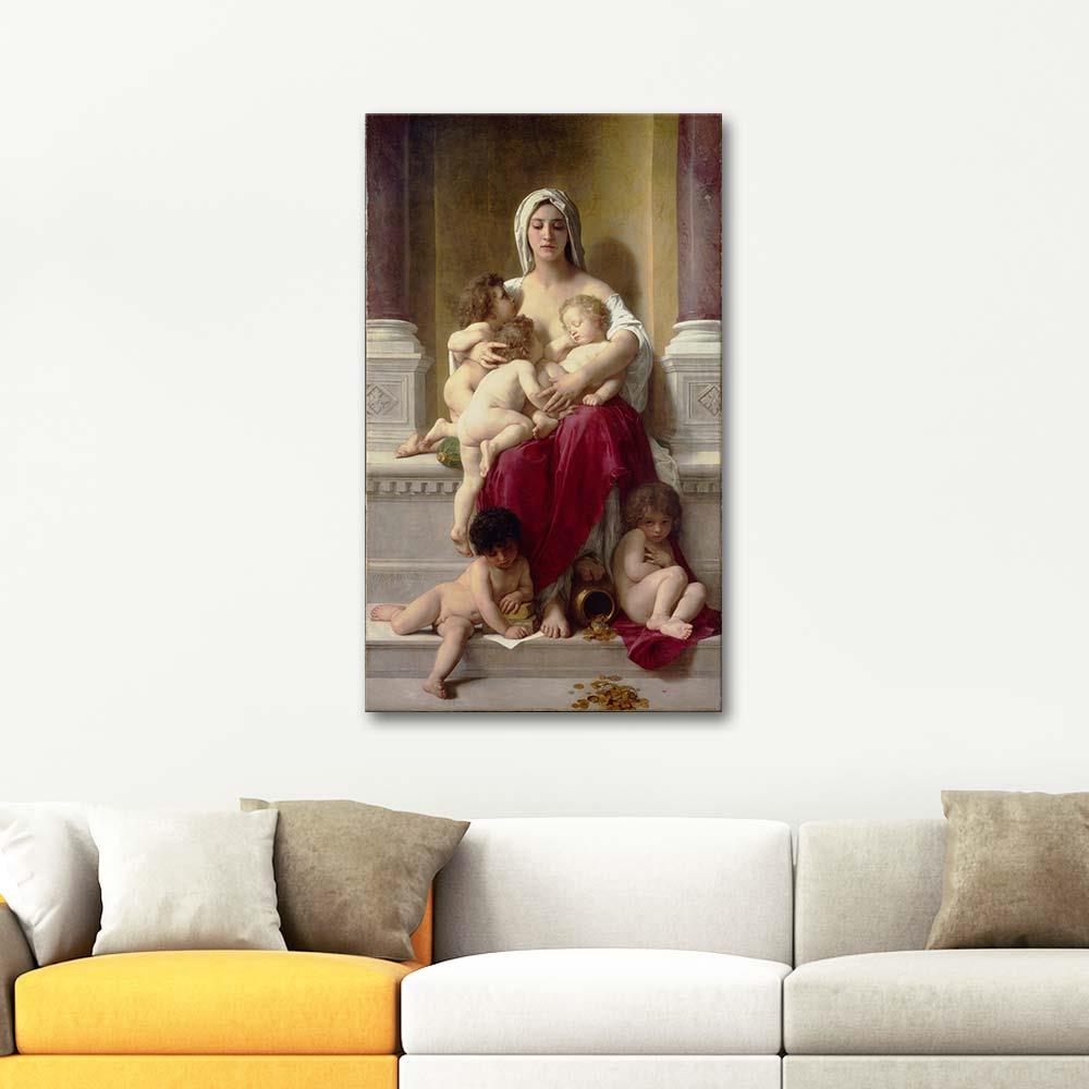 William Adolphe Bouguereau Şefkat Kanvas Tablo