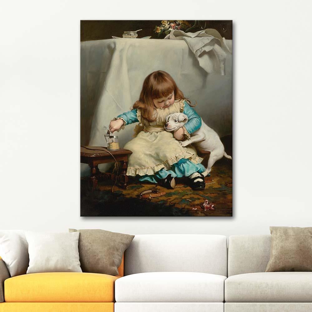 Charles Burton Barber Once Bit, Twice Shy Art Print