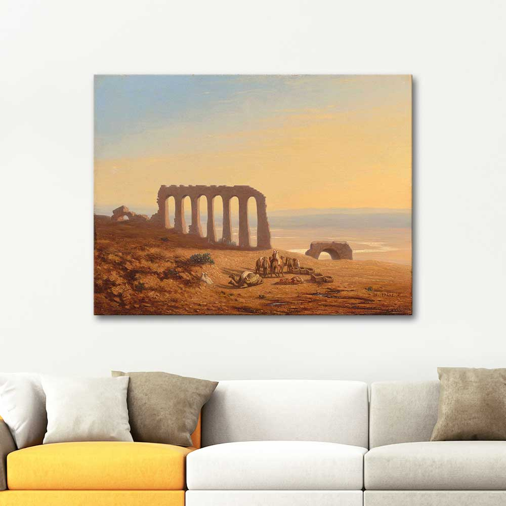 Charles Theodore Frere A Bedouin Encampment Surrounded by Ruins Art Print