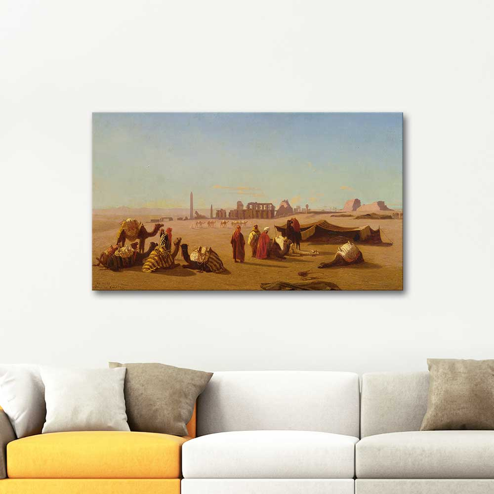 Charles Theodore Frere A Caravan At Rest The Temple Of Kharnak Art Print