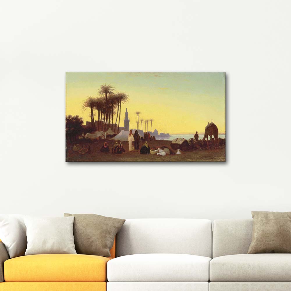 Charles Theodore Frere Twilight View Taken In Djergeh Art Print
