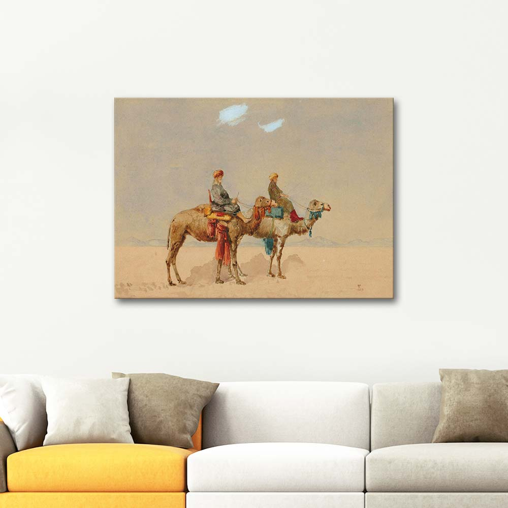 Charles Theodore Frere Two Bedouins On Camels Art Print