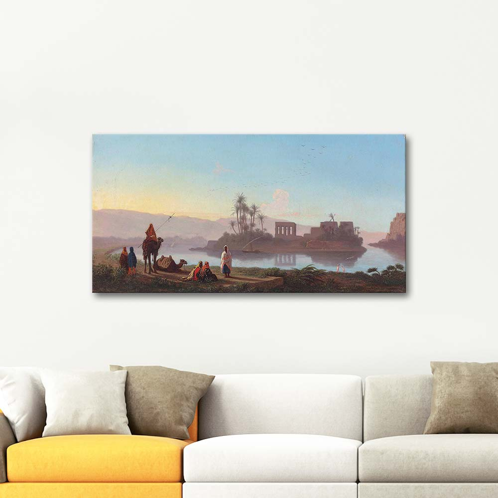 Charles Theodore Frere View Of Philae Island Nubia Art Print