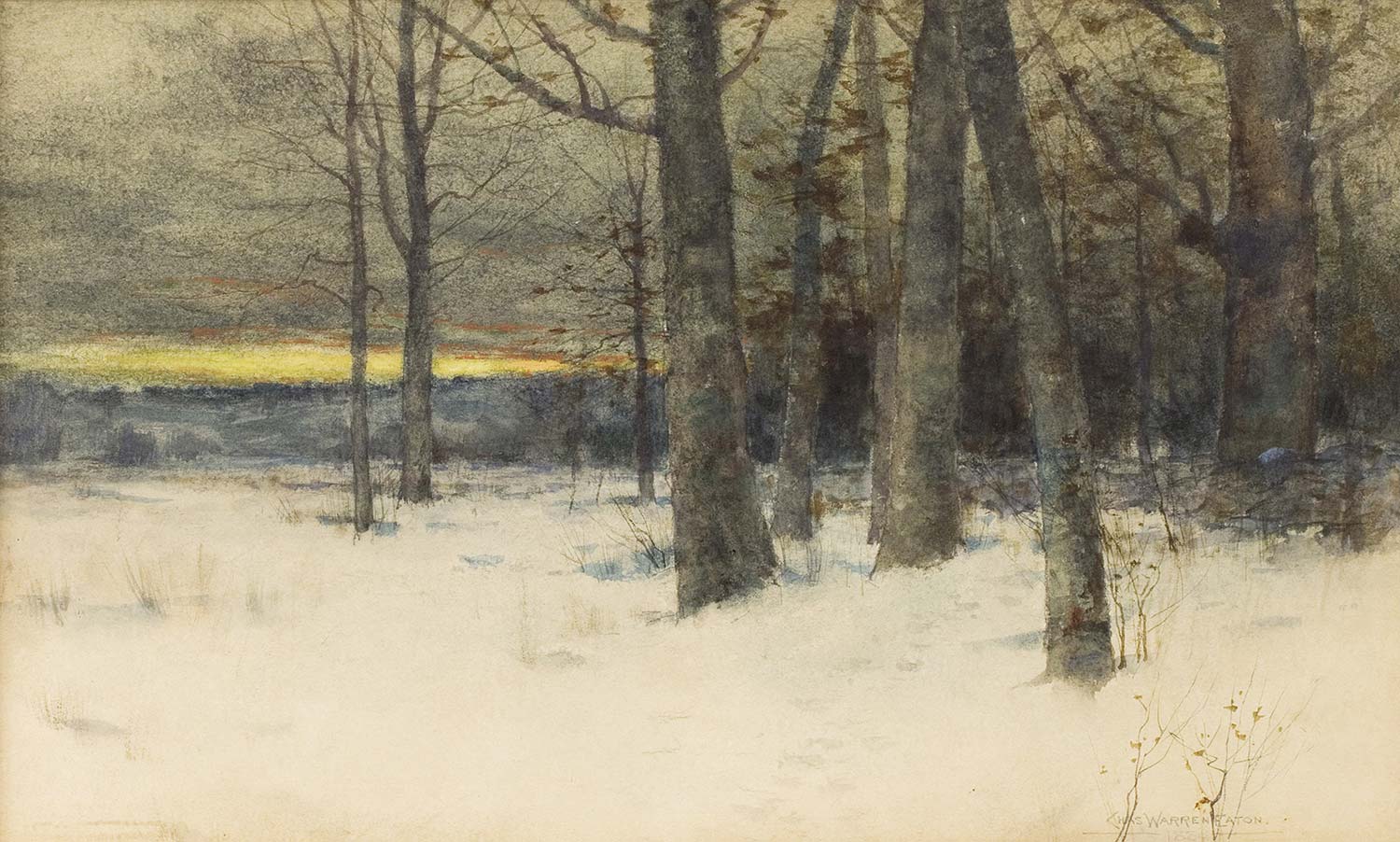 Charles Warren Eaton Kış Manzarası Kanvas Tablo