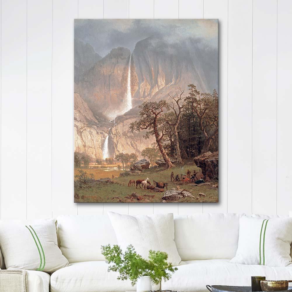 Che-looke The Yosemite Fall by Albert Bierstadt as Art Print