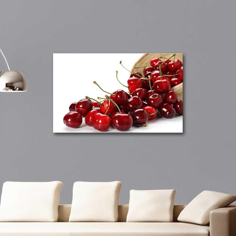 Kiraz Sepeti Kanvas Tablo