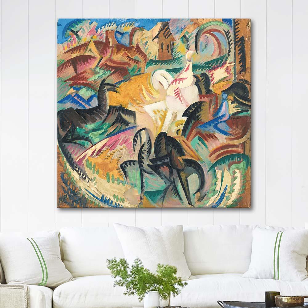 Chevaux Horses by Alice Bailly as Art Print