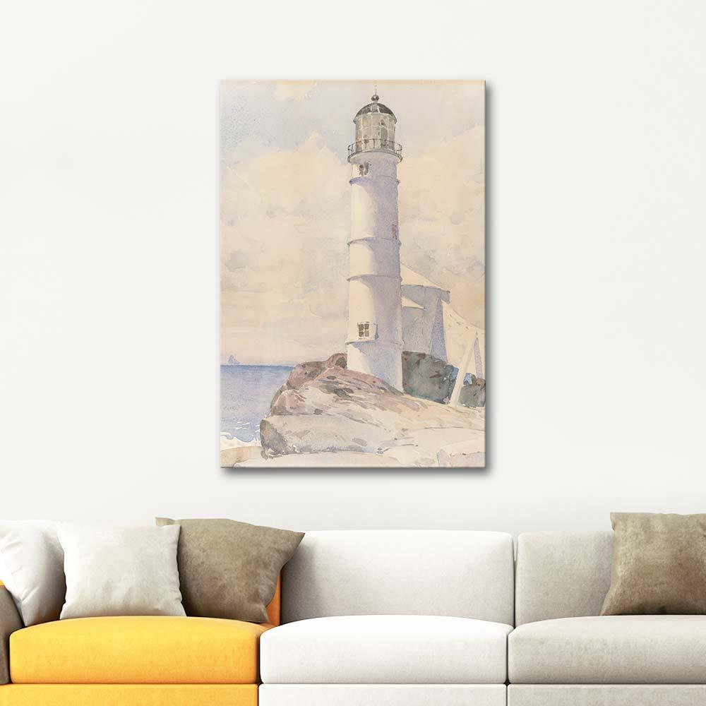 Childe Hassam Deniz Feneri Kanvas Tablo