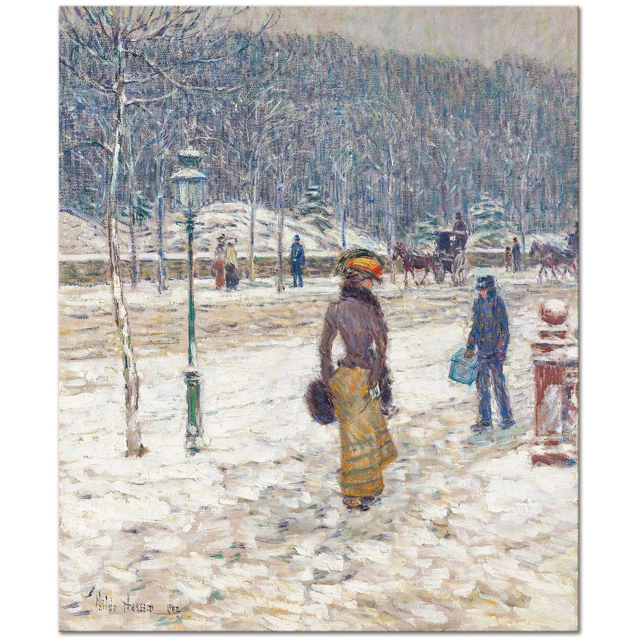 Childe Hassam New York Caddesi Kanvas Tablo