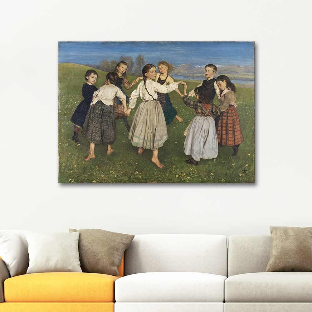Hans Thoma Çocukların Dansı Kanvas Tablo