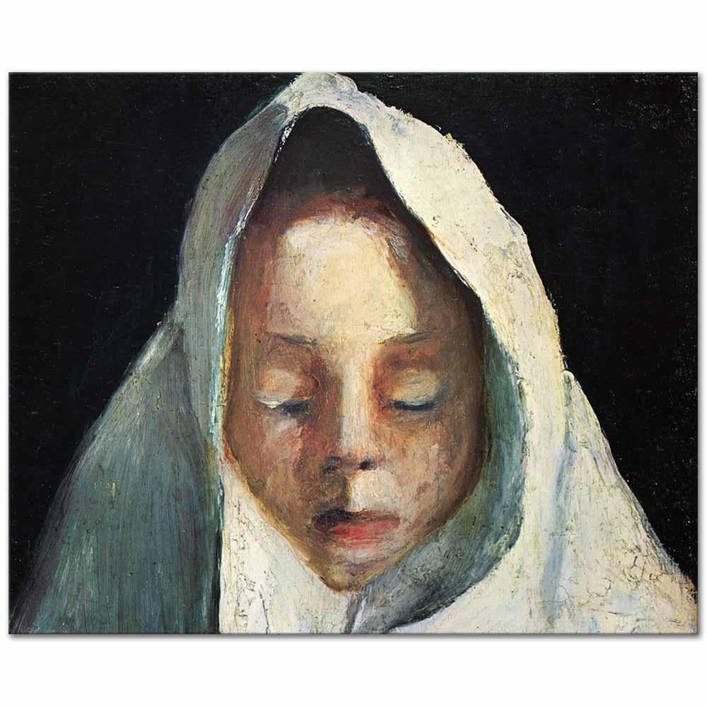 Child's Head with White Cloth by Paula Modersohn Becker as Art Print