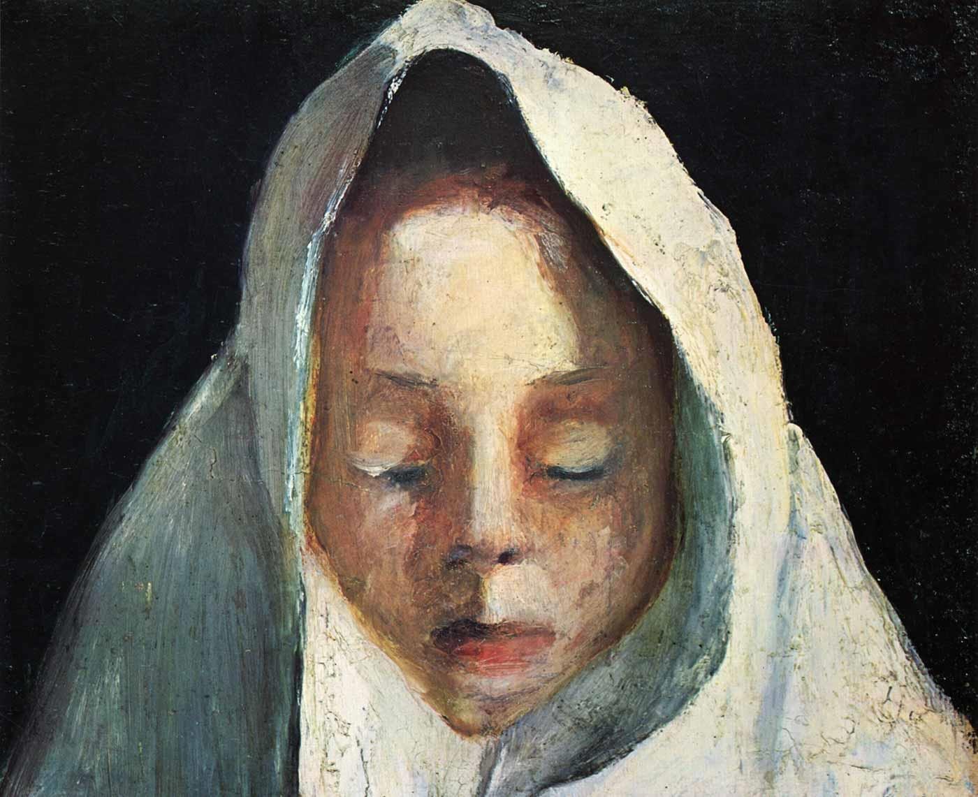 Child's Head with White Cloth by Paula Modersohn Becker