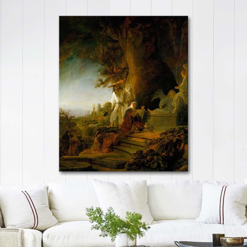 Christ and St Mary Magdalen by Rembrandt van Rijn as Art Print