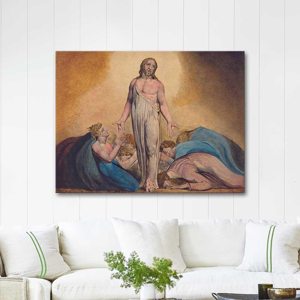 Christ Appearing to His Disciples After the Resurrection by William Blake as Art Print