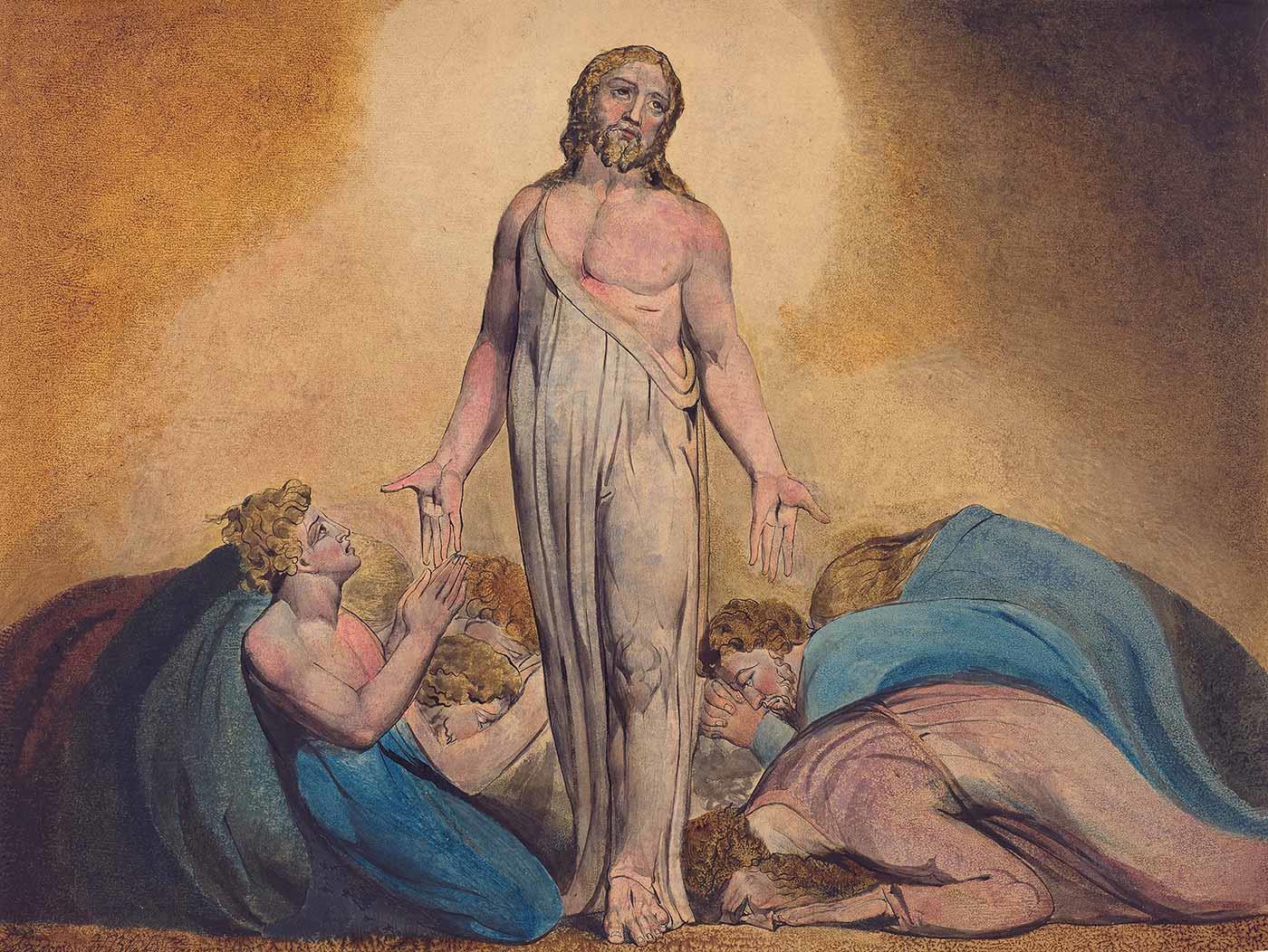 Christ Appearing to His Disciples After the Resurrection by William Blake as Art Print