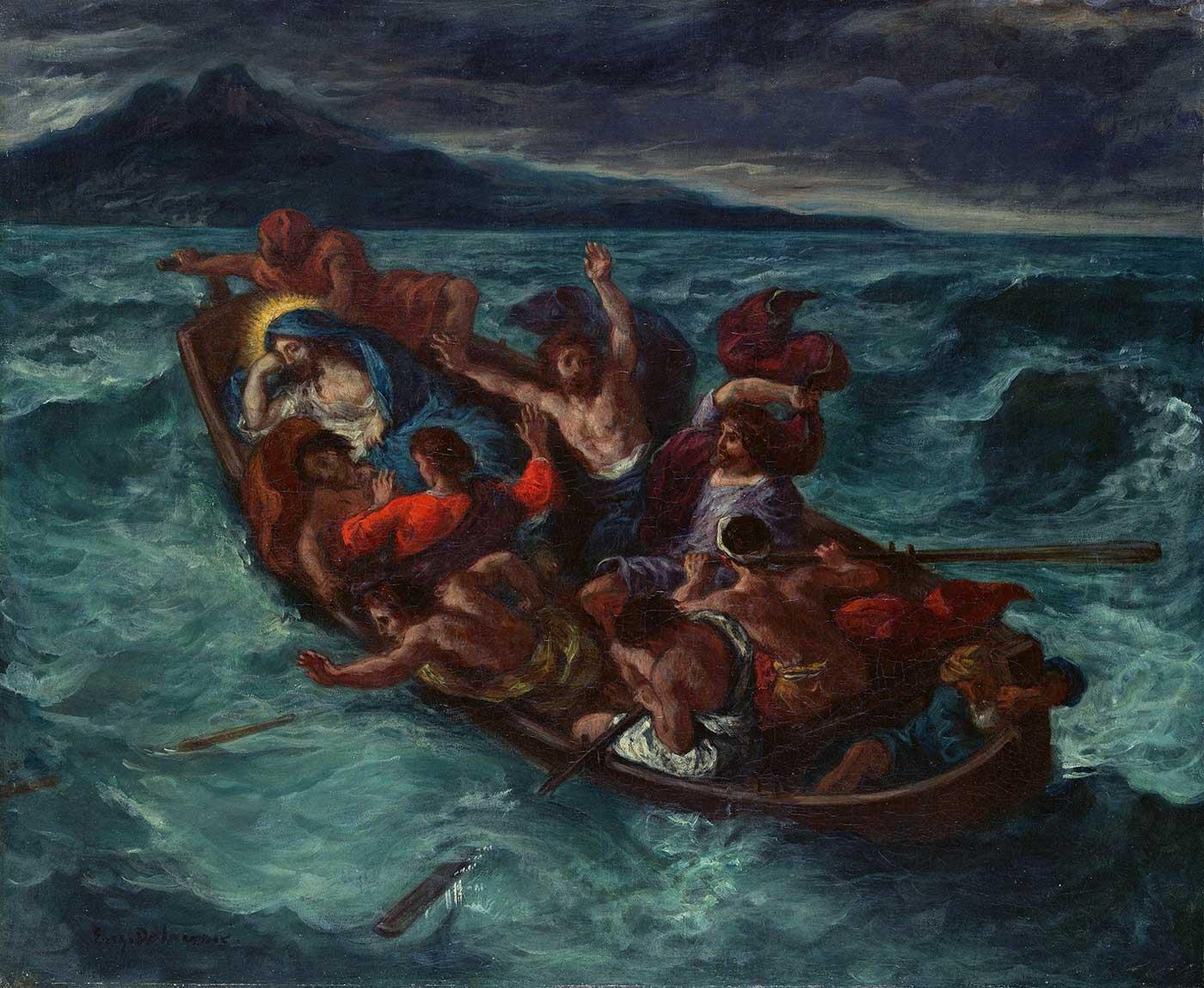 Christ Asleep during the Tempest by Eugene Delacroix