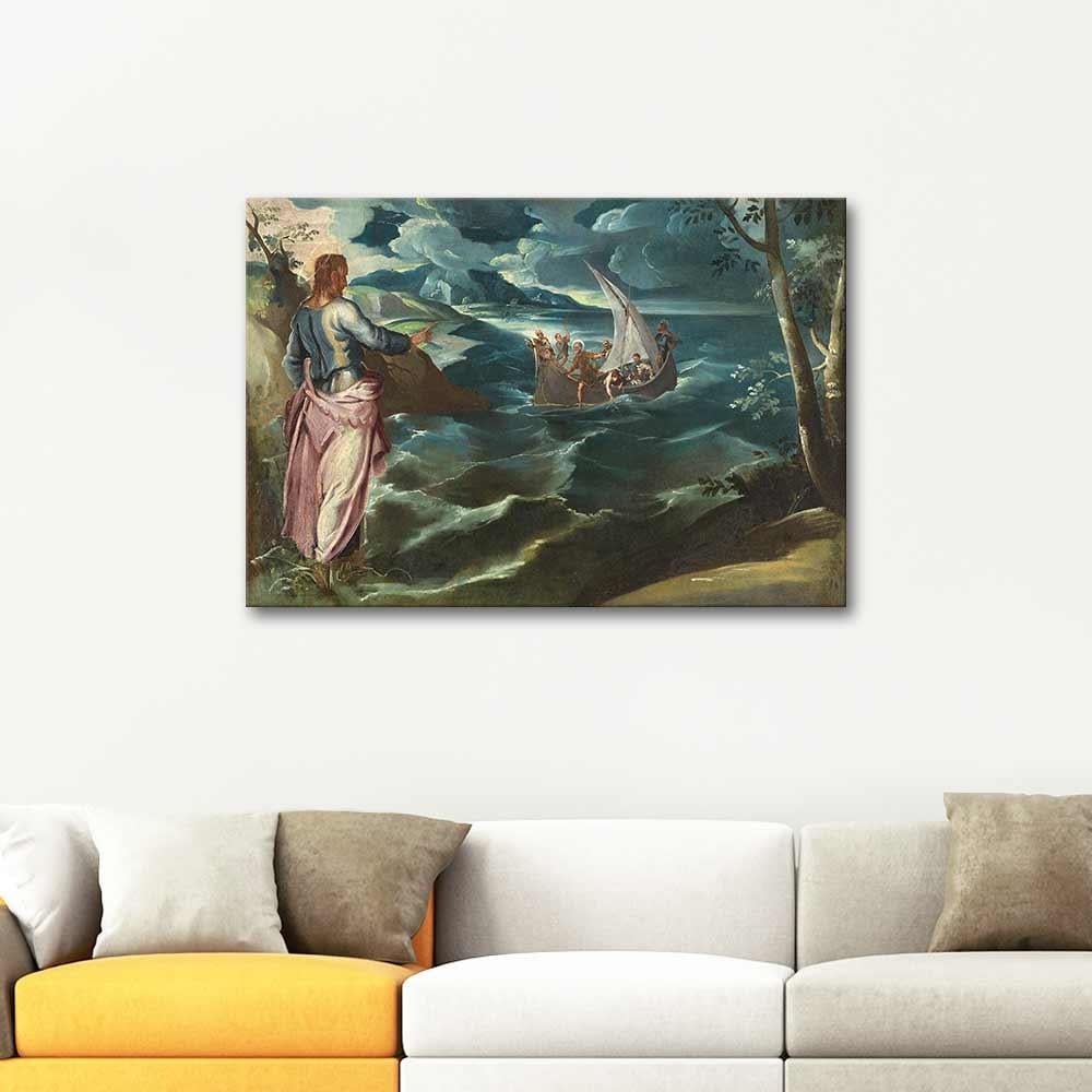 Tintoretto İsa Galilee Denizinde Kanvas Tablo