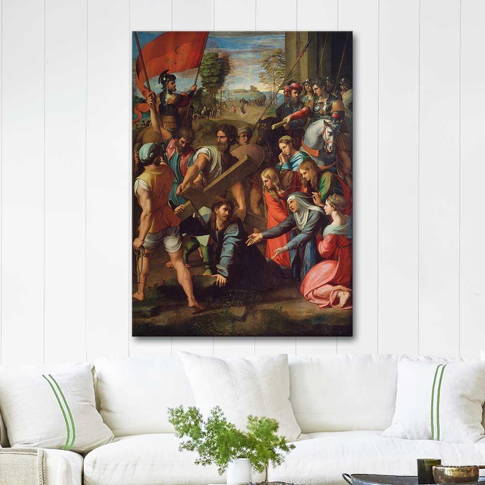 Christ Falling on the Way to Calvary by Raphael as Art Print