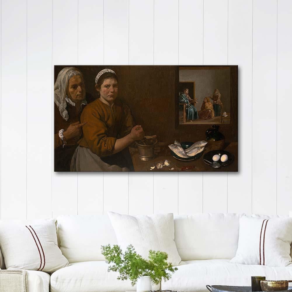 Diego Velazquez Isa Martha ve Maria ile Kanvas Tablo