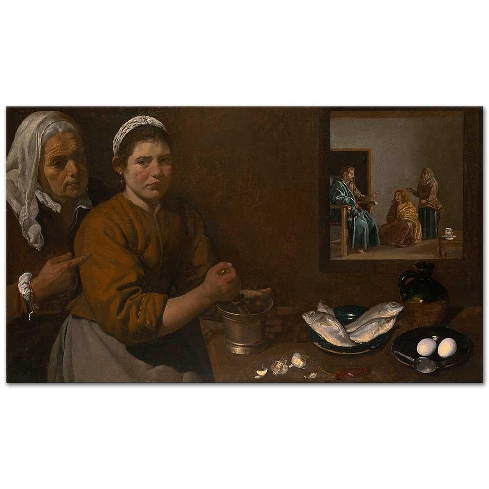 Diego Velazquez Isa Martha ve Maria ile Kanvas Tablo