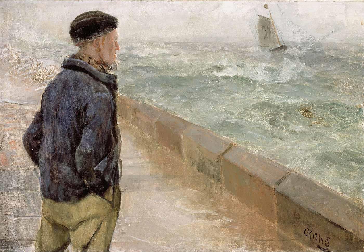 Christian Krohg Fransız Yelkenlisi Kanvas Tablo
