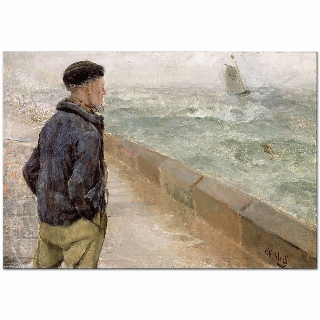 Christian Krohg Fransız Yelkenlisi Kanvas Tablo