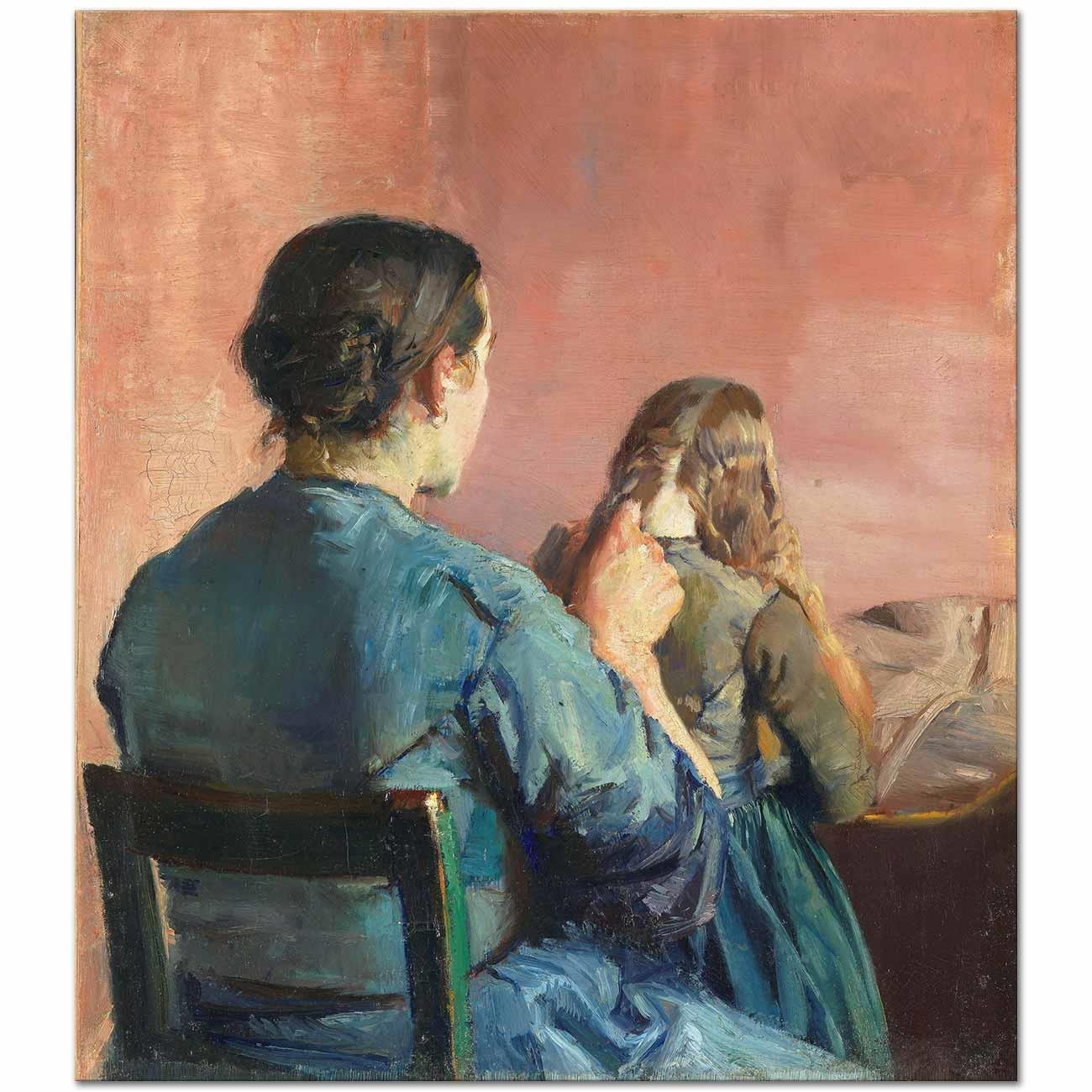 Braiding her Hair by Christian Krohg