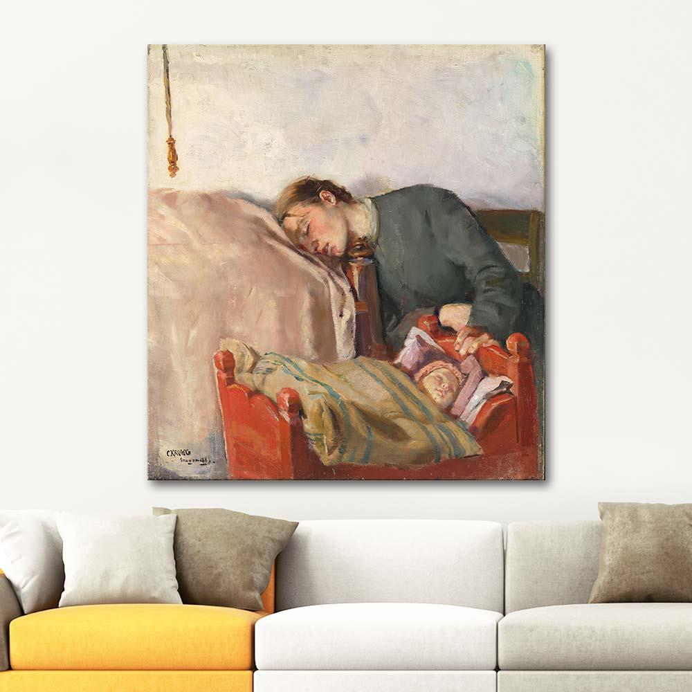 Christian Krohg Mother And Child Art Print