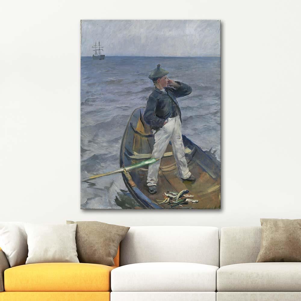 Christian Krohg Kıyı Kanalı Kanvas Tablo