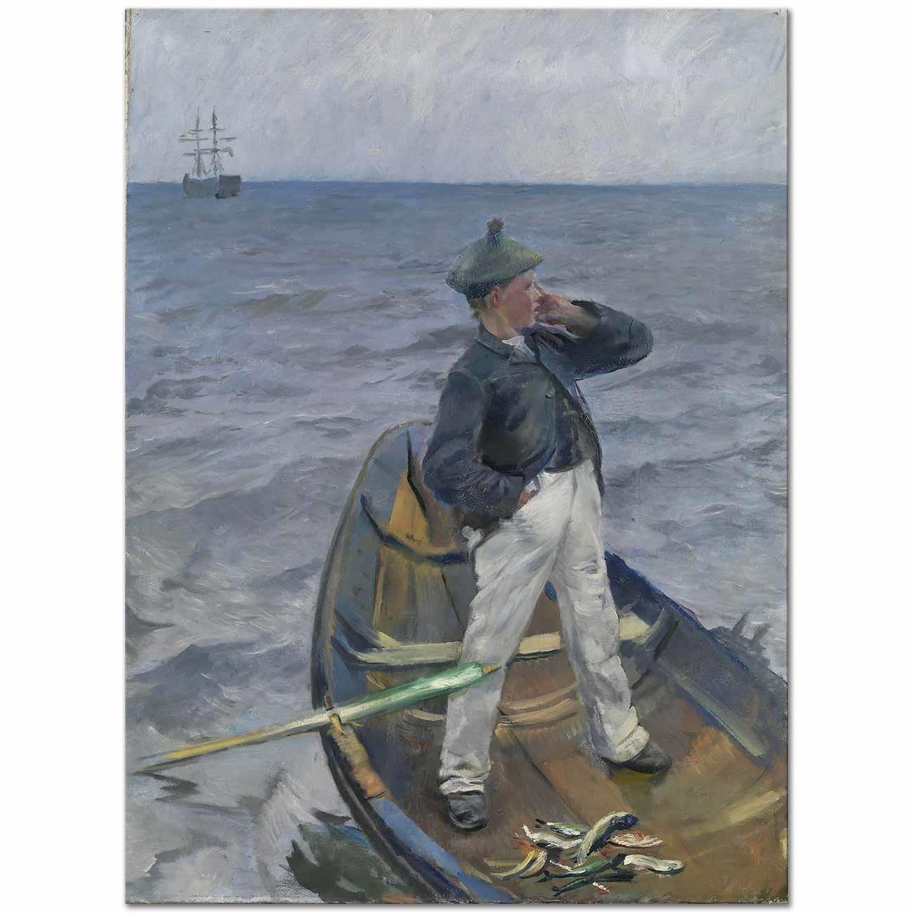 Christian Krohg Kıyı Kanalı Kanvas Tablo