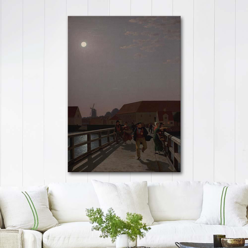 Christoffer Wilhelm Eckersberg Langebro Copenhagen Art Print